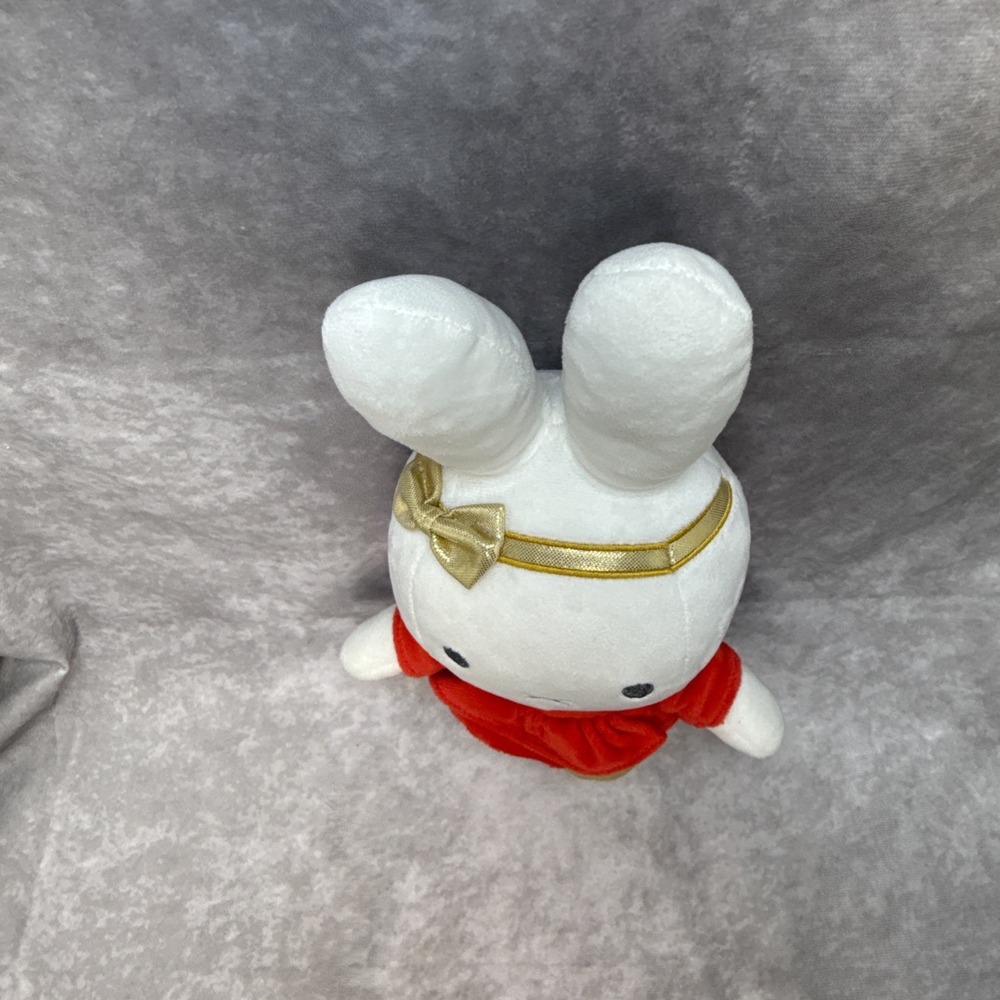 Miffy Christmas Valentines Doll Plush Stuffed Animal Red & Gold Outfit RARE 12" - Picture 10 of 11